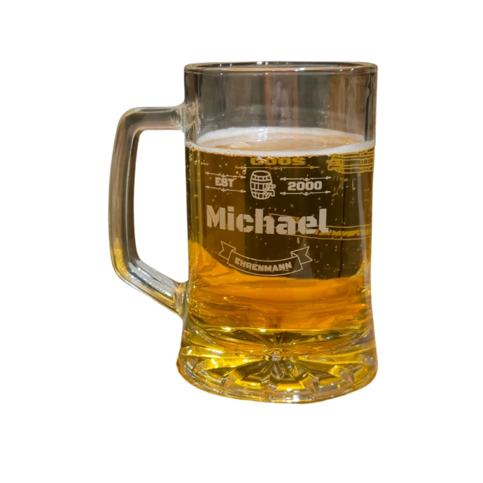 Bierkrug mit Gravur